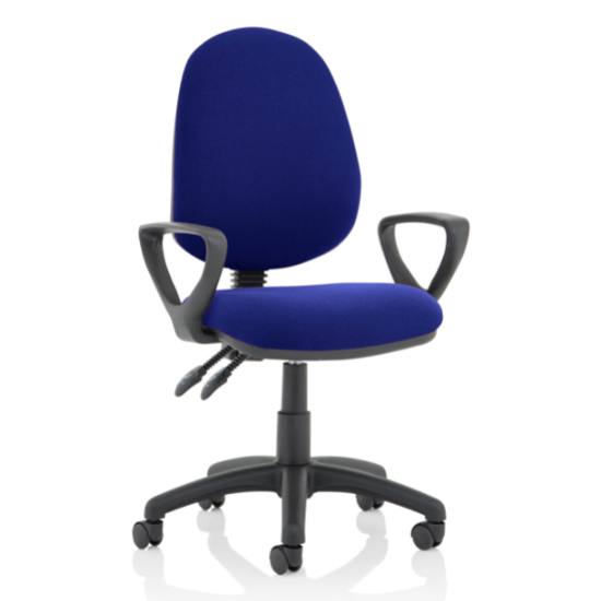Product photograph of Eclipse Ii Fabric Office Chair In Stevia Blue With Loop Arms from Furniture in Fashion