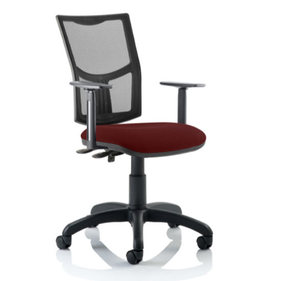 Read more about Eclipse ii mesh back office chair in chilli and adjustable arms