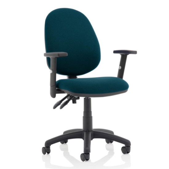 Photo of Eclipse ii office chair in maringa teal with adjustable arms