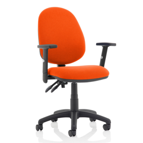 Photo of Eclipse ii office chair in tabasco red with adjustable arms