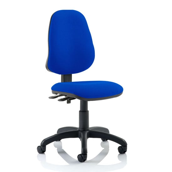Product photograph of Eclipse Plus Ii Fabric Office Chair In Blue No Arms from Furniture in Fashion