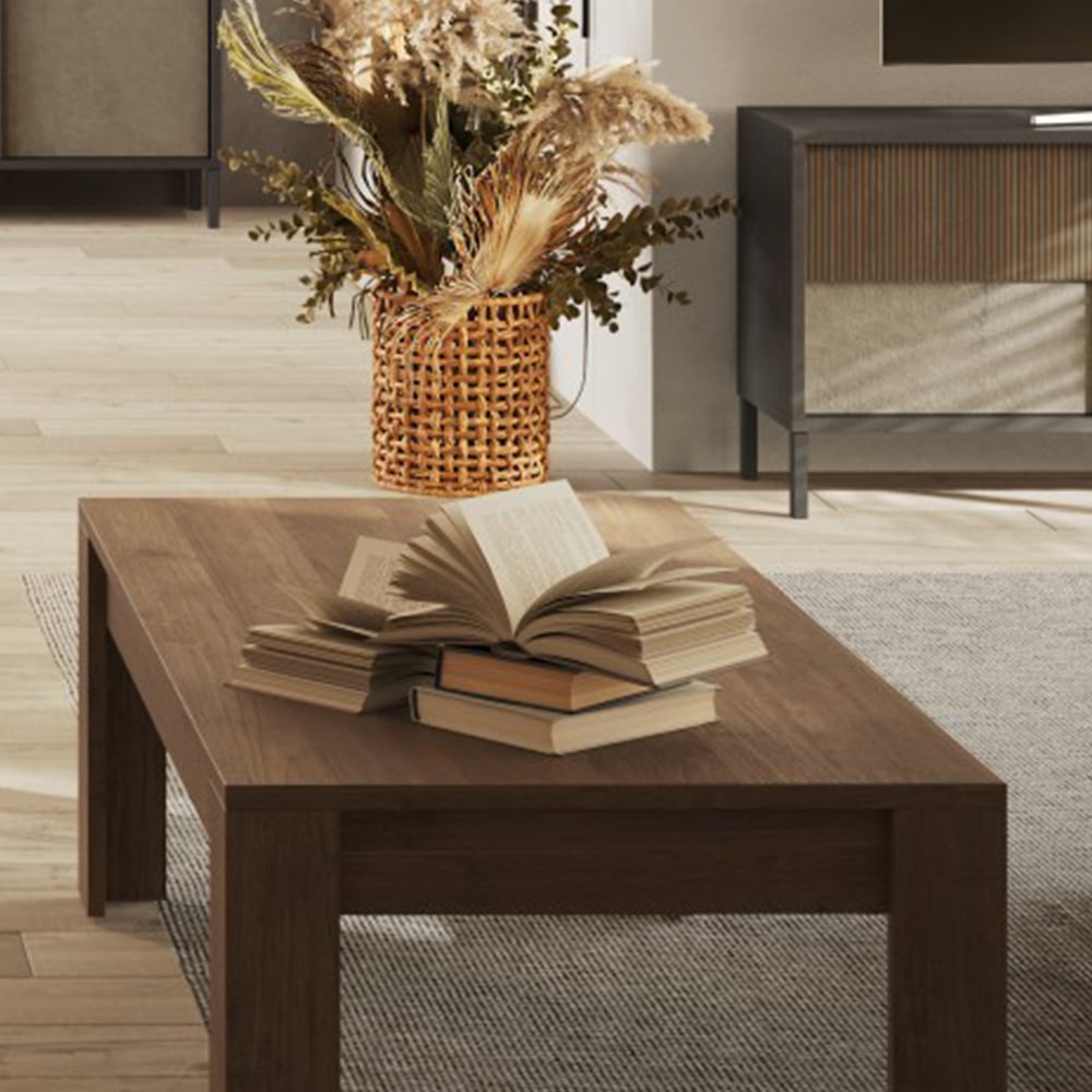 edison rectangular wooden coffee table in mercure oak