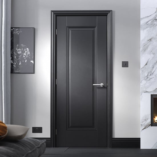 Product photograph of Eindhoven 1981mm X 610mm Internal Door In Black from Furniture in Fashion