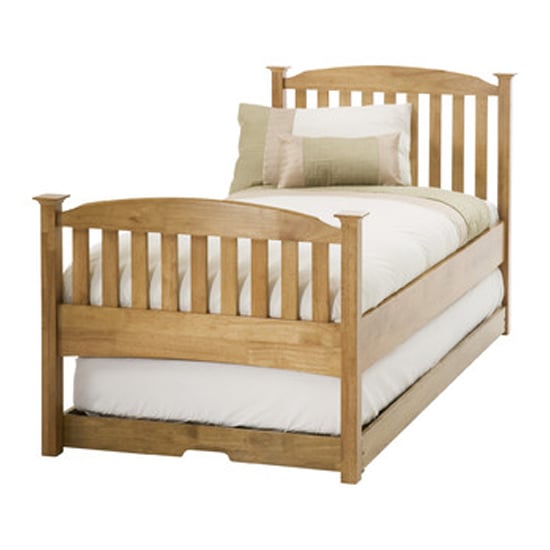 Eleanor High Footend Wooden Single Bed And Guest Bed In Oak | Furniture ...