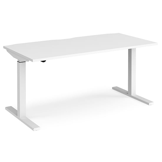 Photo of Elev 1600mm electric height adjustable desk in white