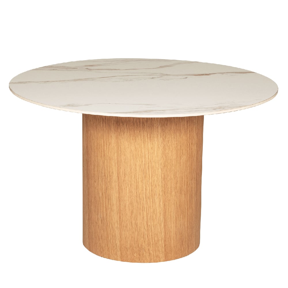 Product photograph of Elkhorn Ceramic Round Dining Table In Sand from Furniture in Fashion