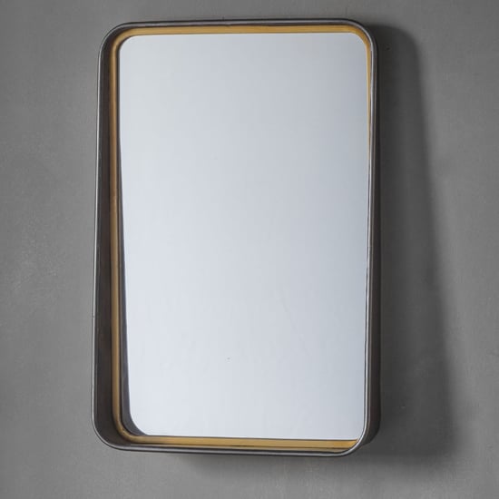Product photograph of Elmira Round Portrait Wall Mirror In Black And Gold from Furniture in Fashion