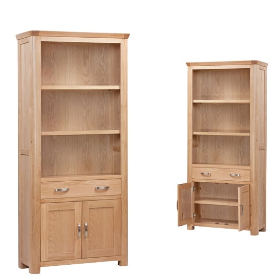 Photo of Empire wooden high bookcase with 2 doors and 2 drawers