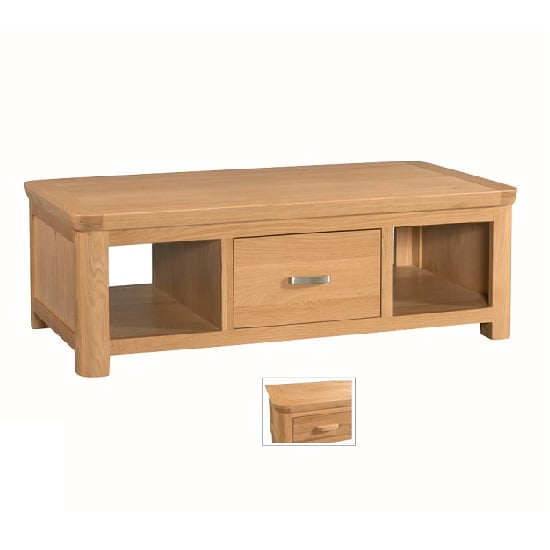 Product photograph of Empire Large Wooden Coffee Table With 1 Drawer from Furniture in Fashion