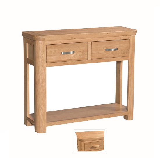 Photo of Empire wooden large console table with 2 drawers