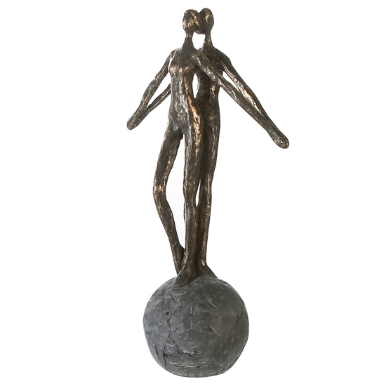 Photo of Encourage poly design sculpture in burnished bronze and grey