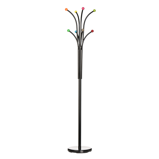Read more about Enor metal coat stand in multi-colour with 8 hooks
