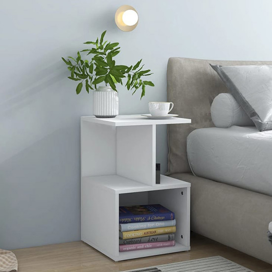 Read more about Eracio wooden bedside cabinet in white