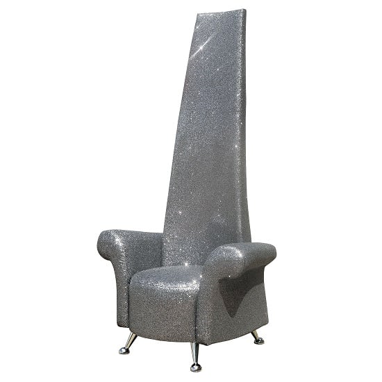 View Ergo potenza chair in silver black glitter fabric