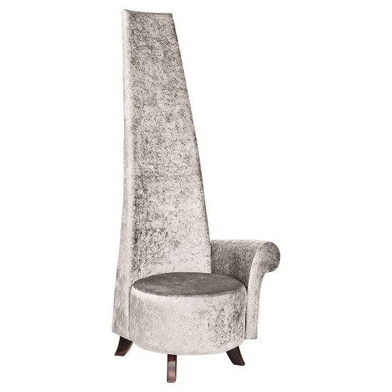Photo of Ergo potenza chair in silver crush fabric with wooden feet