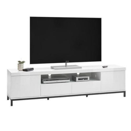 Product photograph of Estonia Modern Tv Stand Large In White High Gloss With 2 Doors from Furniture in Fashion