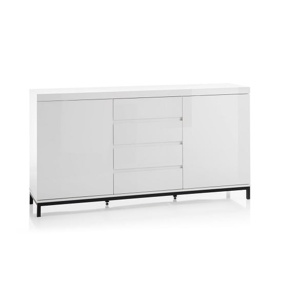 Read more about Estonia modern sideboard in white high gloss with 2 doors