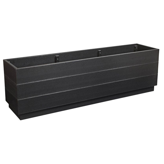 Product photograph of Etax Rectangular Wooden 150cm Planter In Black from Furniture in Fashion