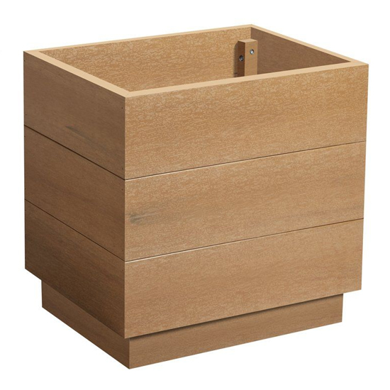 Read more about Etax rectangular wooden 45cm planter in aged golden oak