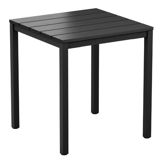 View Etax square 80cm wooden dining table in black