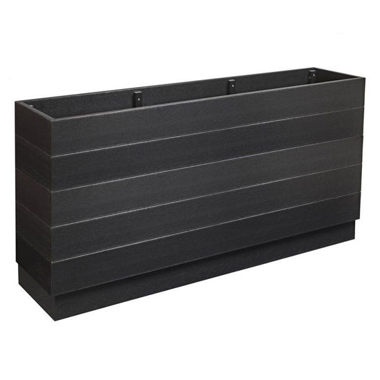 Product photograph of Etax Tall Rectangular Wooden 150cm Planter In Black from Furniture in Fashion