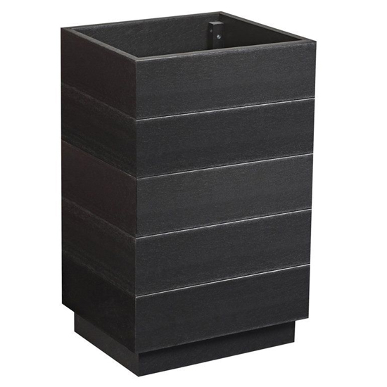 Product photograph of Etax Tall Rectangular Wooden 45cm Planter In Black from Furniture in Fashion