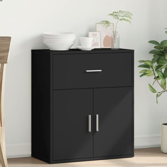 Product photograph of Exeter Wooden Sideboard With 2 Doors 1 Drawers In Black from Furniture in Fashion