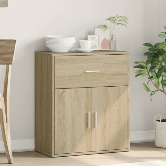 Product photograph of Exeter Wooden Sideboard With 2 Doors 1 Drawers In Sonoma Oak from Furniture in Fashion
