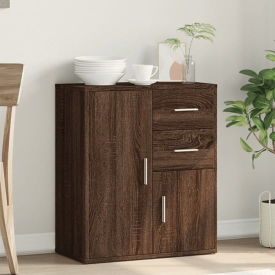 Product photograph of Exeter Wooden Sideboard With 2 Doors 2 Drawers In Brown Oak from Furniture in Fashion
