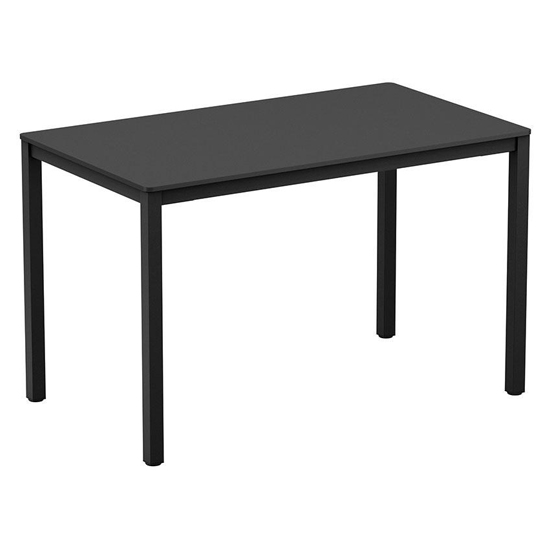 Photo of Extro rectangular wooden dining table in black