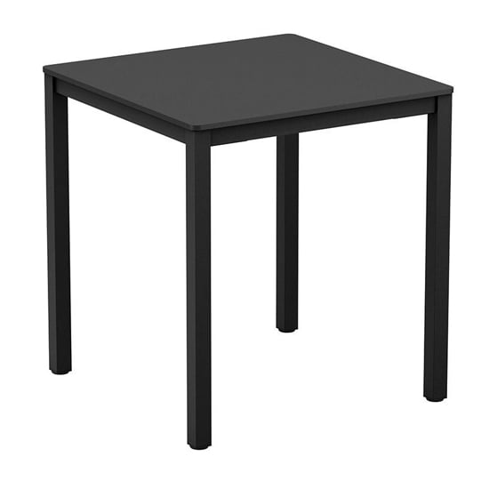 Photo of Extro square 60cm wooden dining table in black