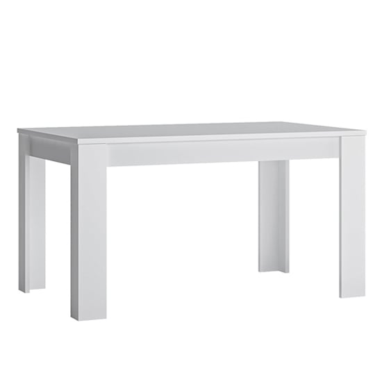 Photo of Fank wooden extending dining table in alpine white