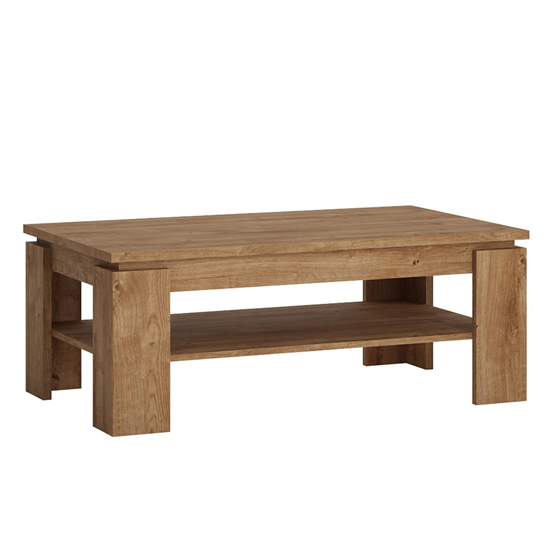 Product photograph of Fank Wooden Rectangular Coffee Table In Ribbeck Oak from Furniture in Fashion