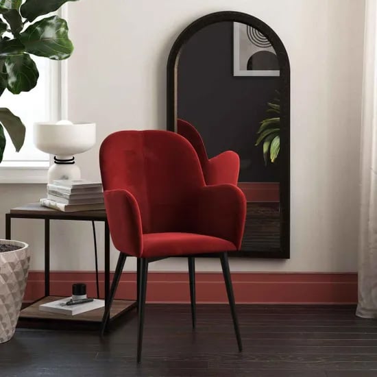 Read more about Felton velvet accent chair in burgundy