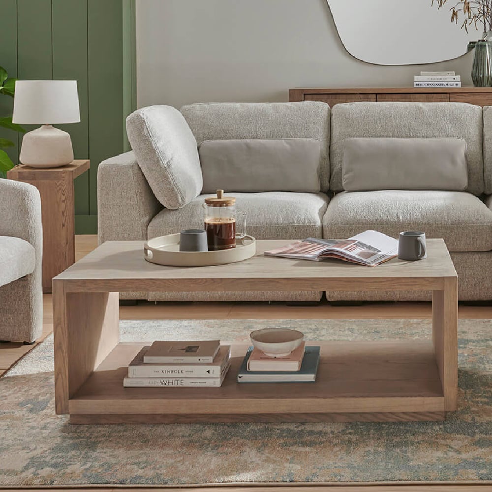 Product photograph of Fenwick Wooden Rectangular Coffee Table In Natural from Furniture in Fashion