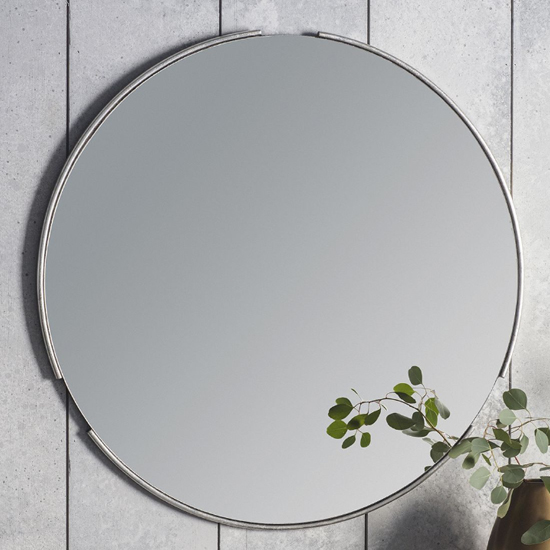 Product photograph of Filer Round Bevelled Wall Mirror In Silver from Furniture in Fashion