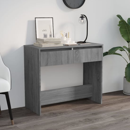 Product photograph of Finley Wooden Console Table With 2 Drawers In Grey Sonoma Oak from Furniture in Fashion