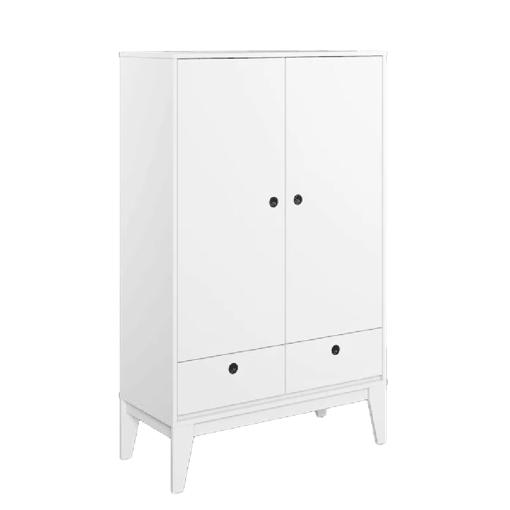 fletcher wooden sideboard with 2 doors 2 drawers in white