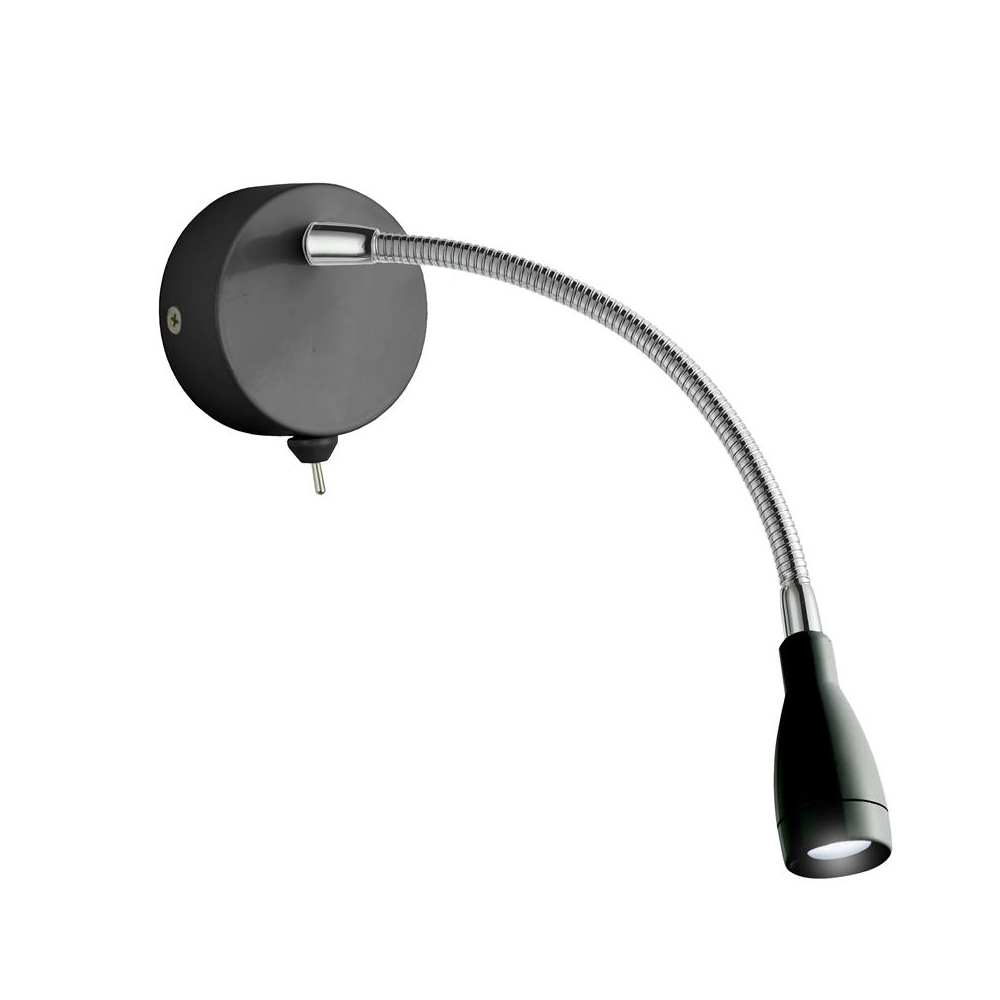 Product photograph of Flexy Led Adjustable Wall Light In Matt Black from Furniture in Fashion