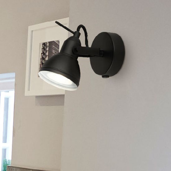 Product photograph of Focus 3 Spot Wall Light In Black from Furniture in Fashion