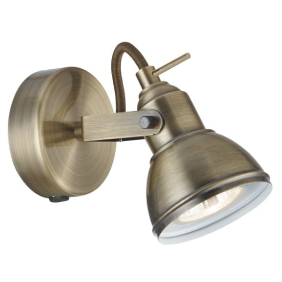 Read more about Focus wall spot light in antique brass