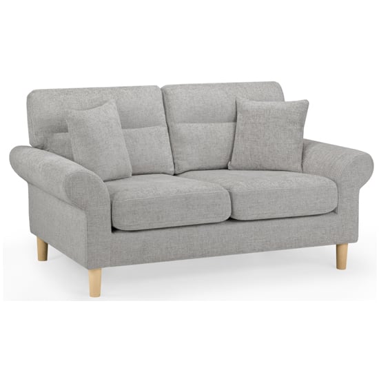 Product photograph of Folsom Fabric 2 Seater Sofa In Silver from Furniture in Fashion