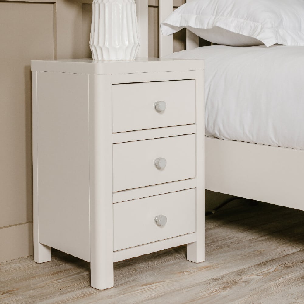 Product photograph of Folsom Wooden Bedside Cabinet With 3 Drawers In Natural from Furniture in Fashion