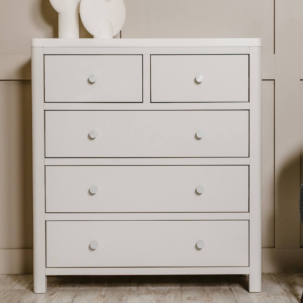 Product photograph of Folsom Wooden Chest Of 5 Drawers In Natural from Furniture in Fashion