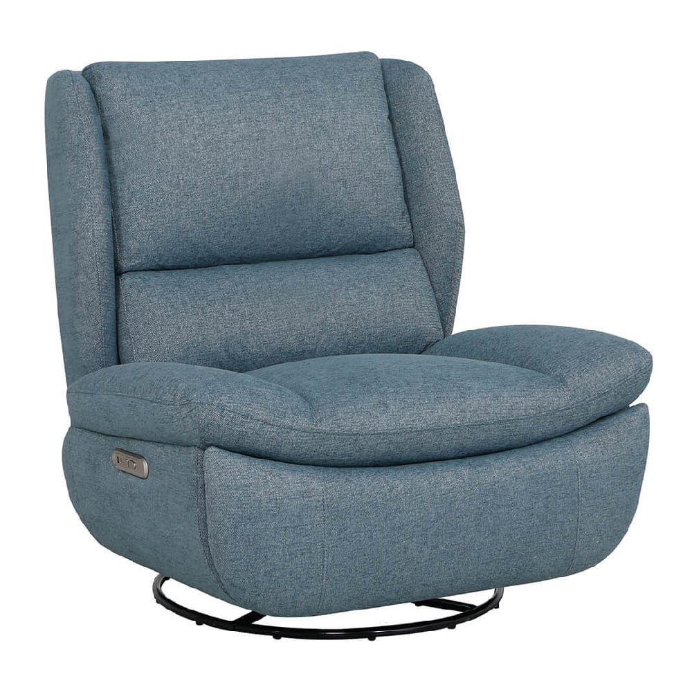 Read more about Fontana fabric electric reclining swivel chair in marine