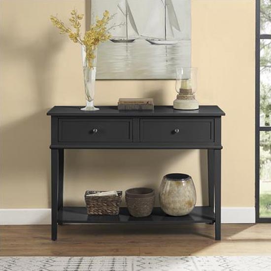 Read more about Fishtoft wooden console table in black