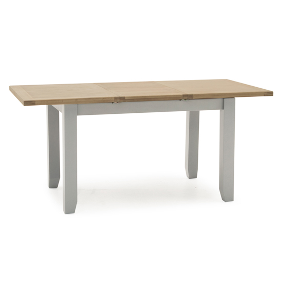 Product photograph of Freda Large Wooden Extending Dining Table In Grey And Oak from Furniture in Fashion
