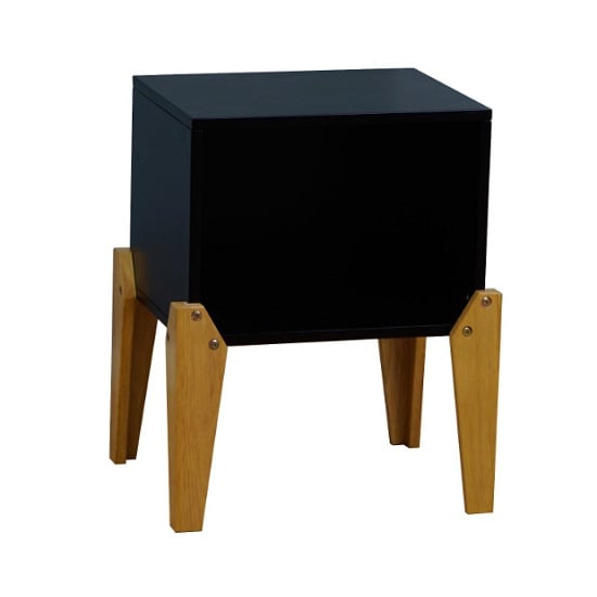 Photo of Fremont contemporary wooden bedside table in black