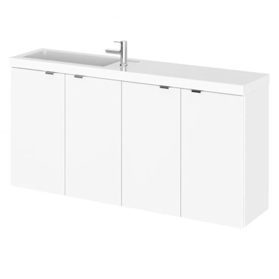 Read more about Fuji 100cm wall hung vanity unit with basin in gloss white