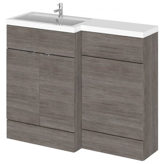 Photo of Fuji 110cm left handed vanity with l-shaped basin in brown